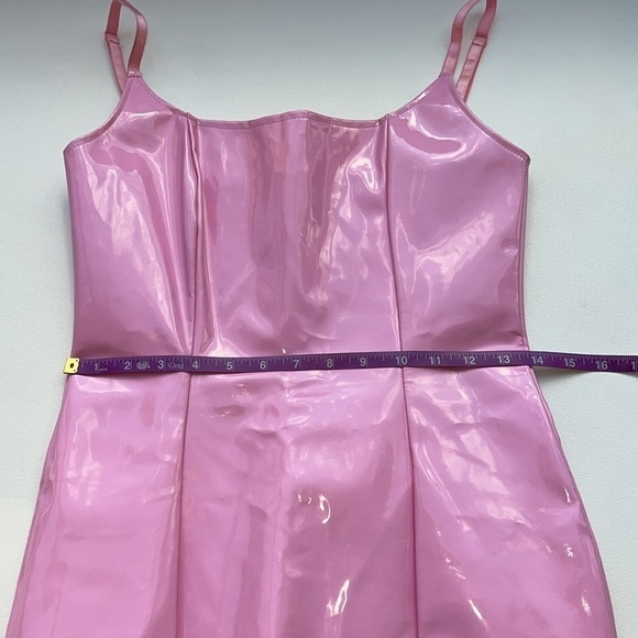 Pretty little thing PU bodycon pink mini dress size 4 - Picture 4 of 8
